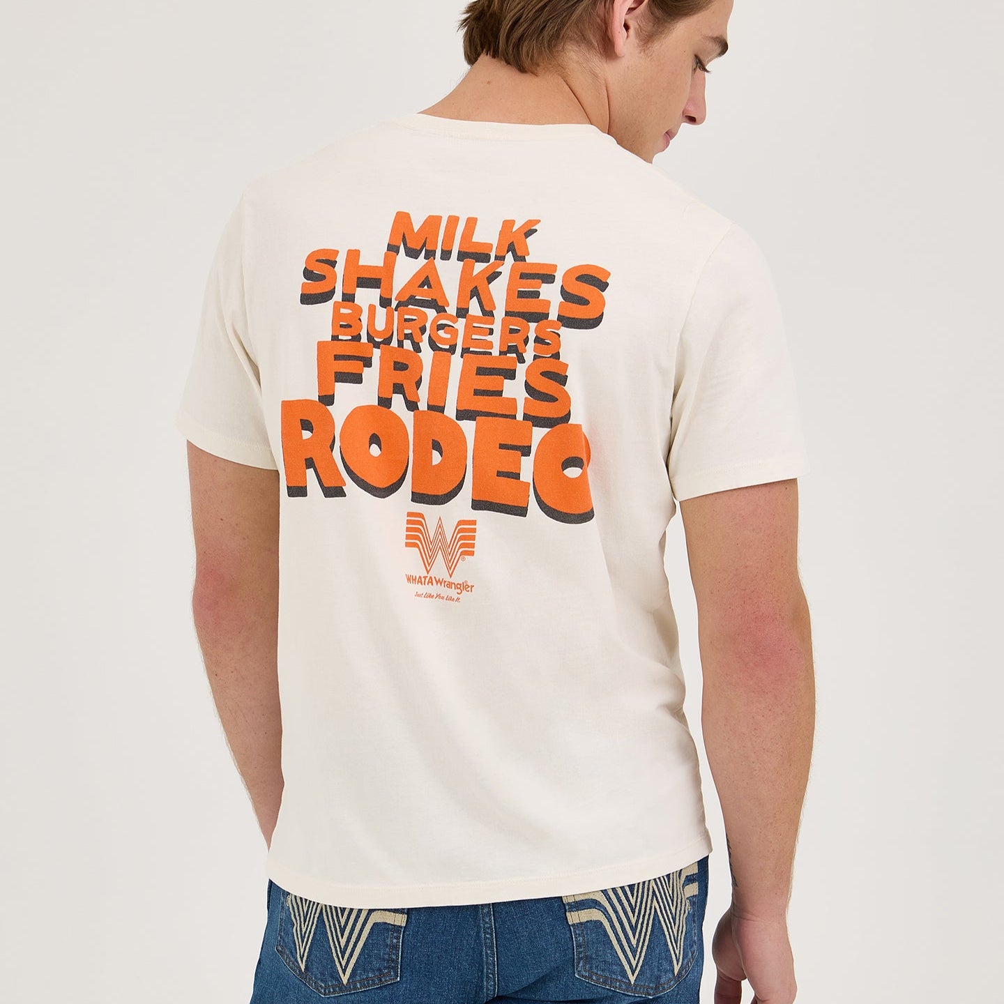Wrangler? x Whataburger? Cowboy Graphic White T-Shirt - Image 2
