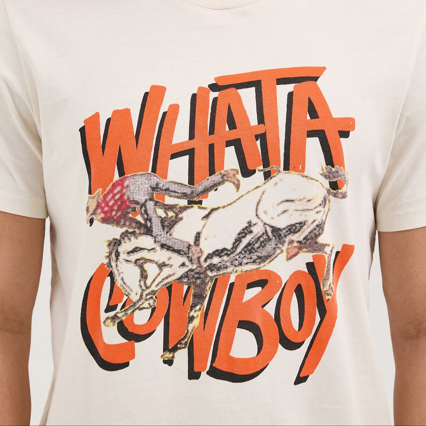 Wrangler? x Whataburger? Cowboy Graphic White T-Shirt - Image 4