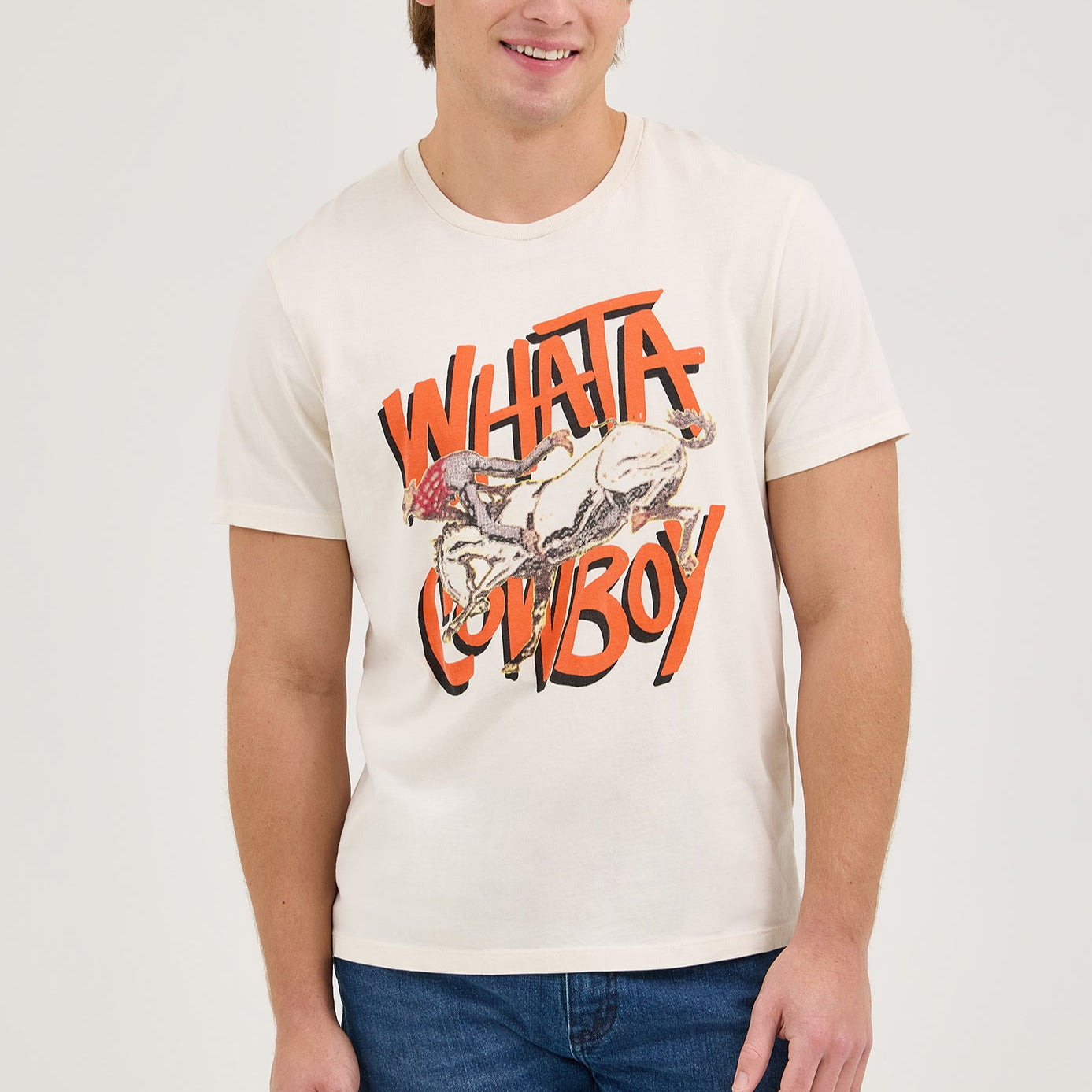 Wrangler? x Whataburger? Cowboy Graphic White T-Shirt