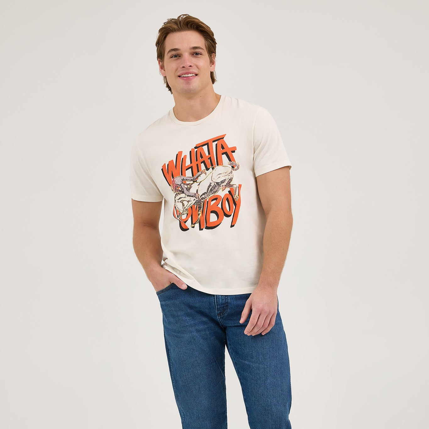 Wrangler? x Whataburger? Cowboy Graphic White T-Shirt - Image 6
