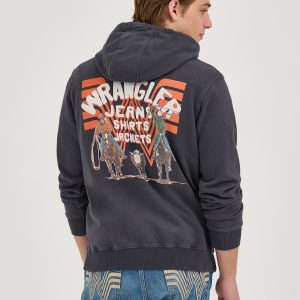 Wrangler? x Whataburger? Faded Black Hoodie