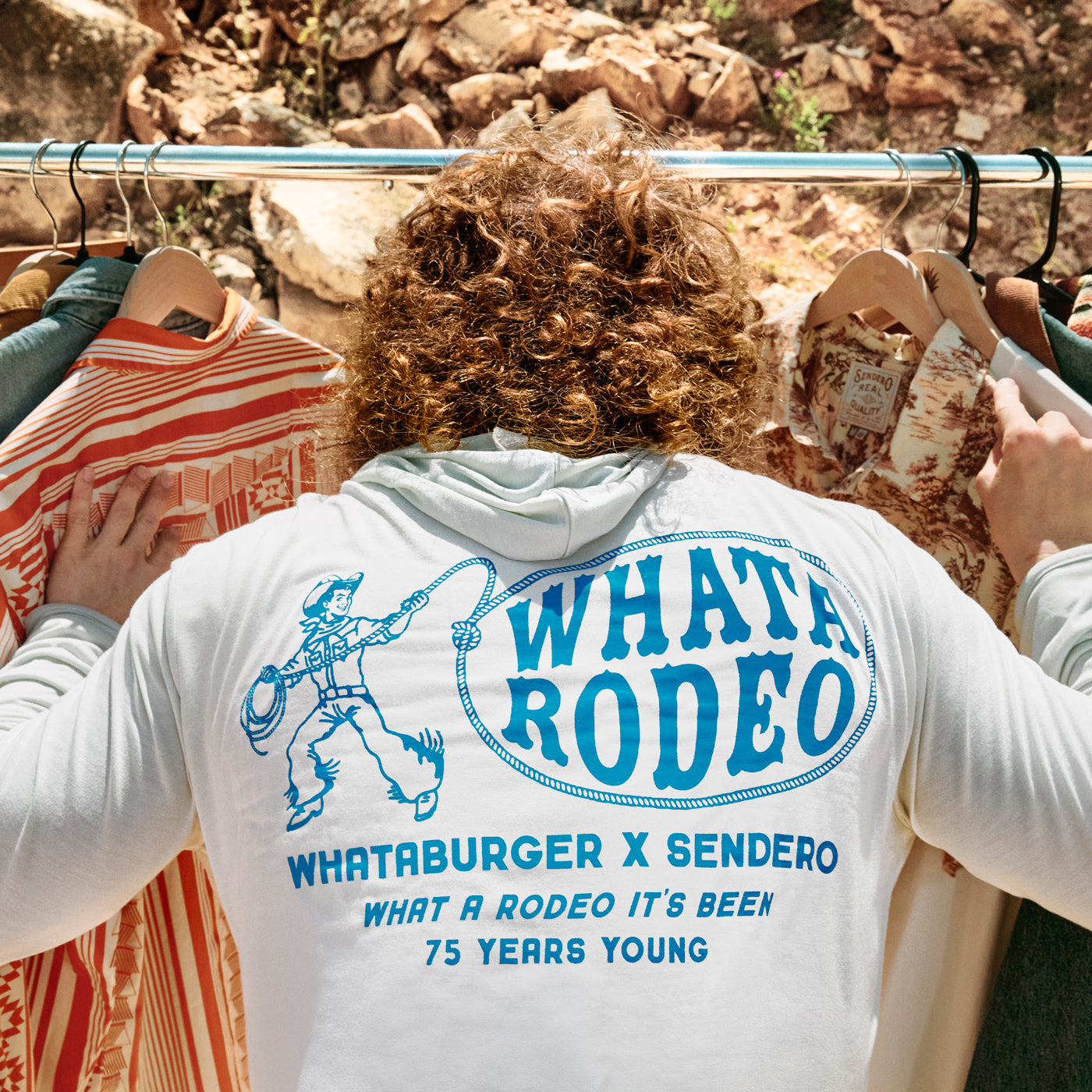 Sendero x Whataburger Frio Blue Yucatan Hoodie Shirt - Image 2
