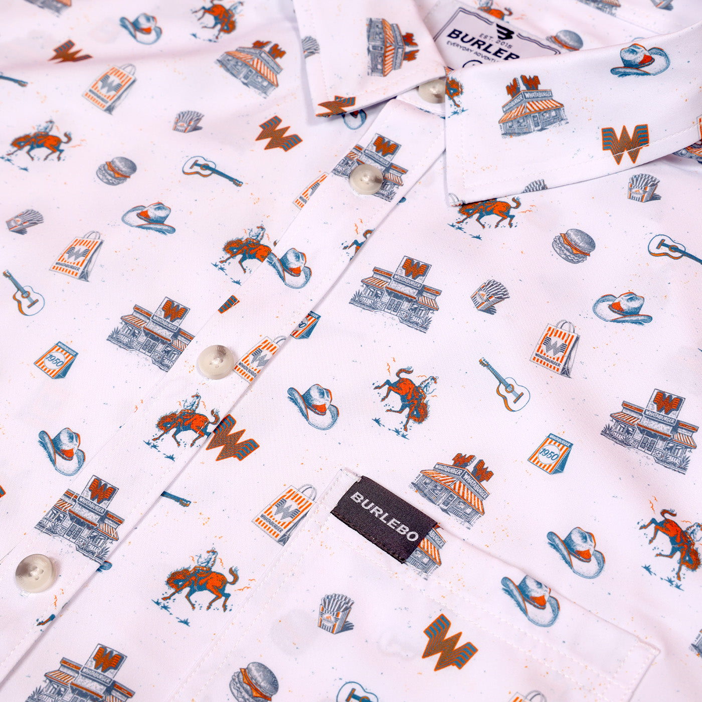 Burlebo x Whataburger WHATA Country White Performance Button Up - Image 2