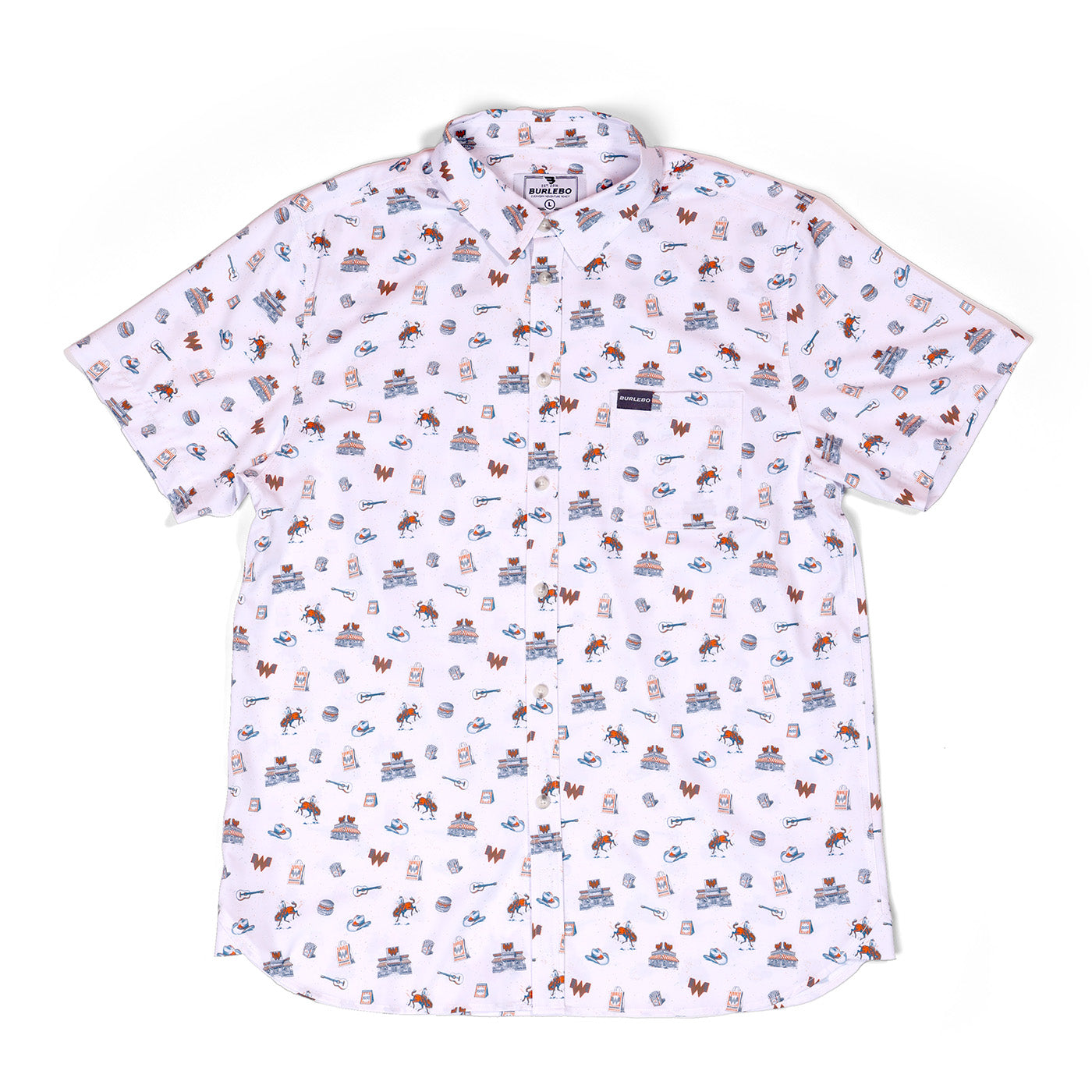 Burlebo x Whataburger WHATA Country White Performance Button Up