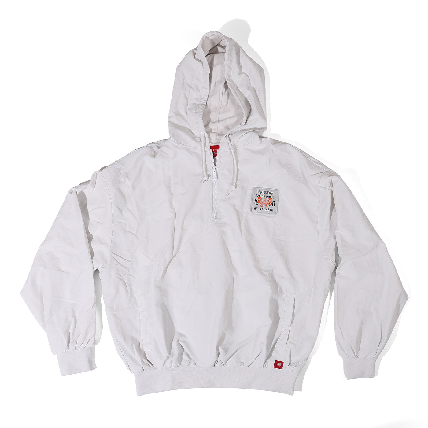 Sportiqe White Hooded Half Zip